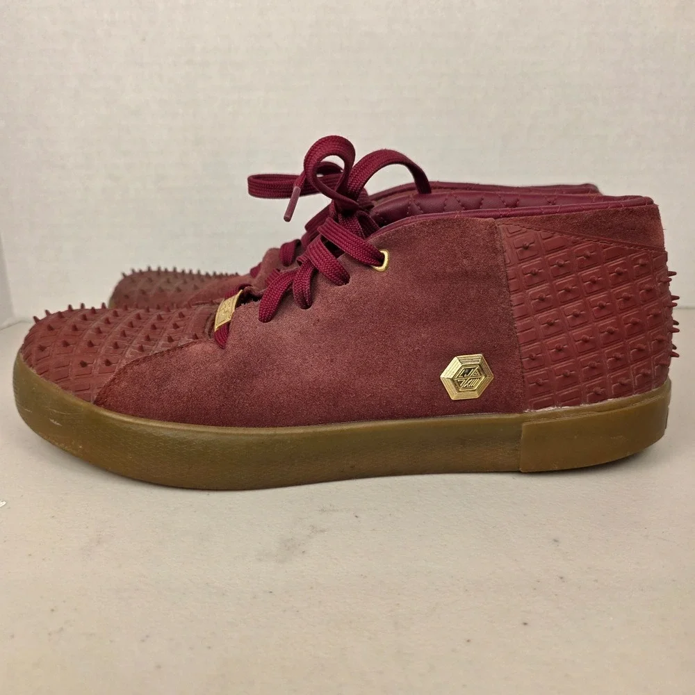 Nike‎ LeBron 13 Lifestyle Team Red Gum Brown Suede Studded 806396-600 Mens 8